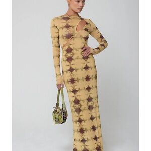 Tie-Dye Long Sleeve Maxi Dress